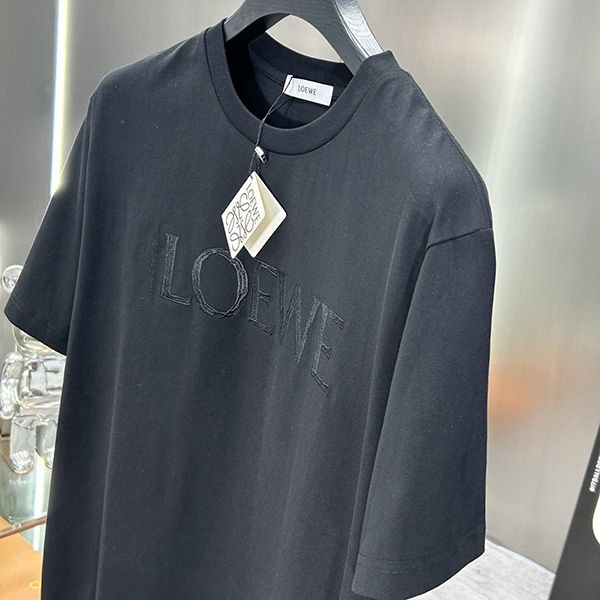 ★日本!!人気！ロエベ エンブロイダリー アナグラム Tシャツ 偽物 los58102